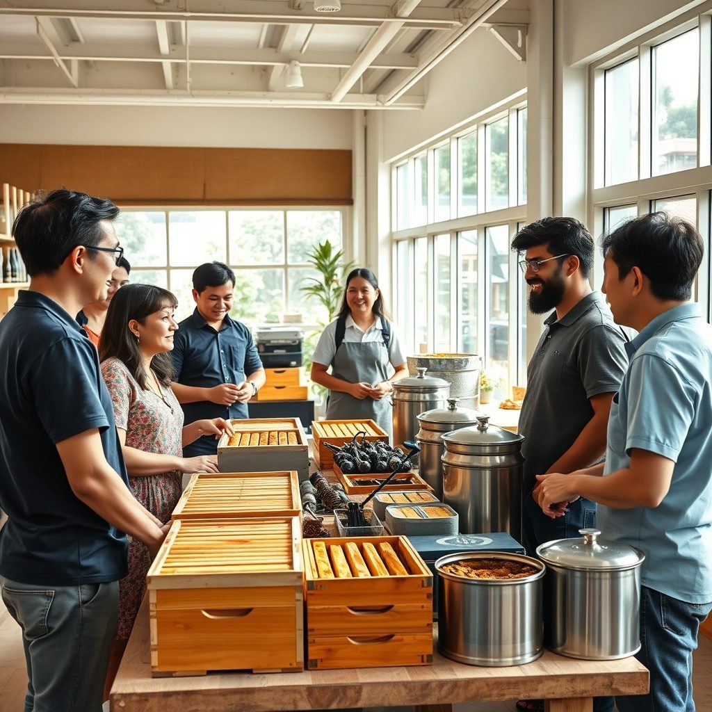 Team working together at Hivebox